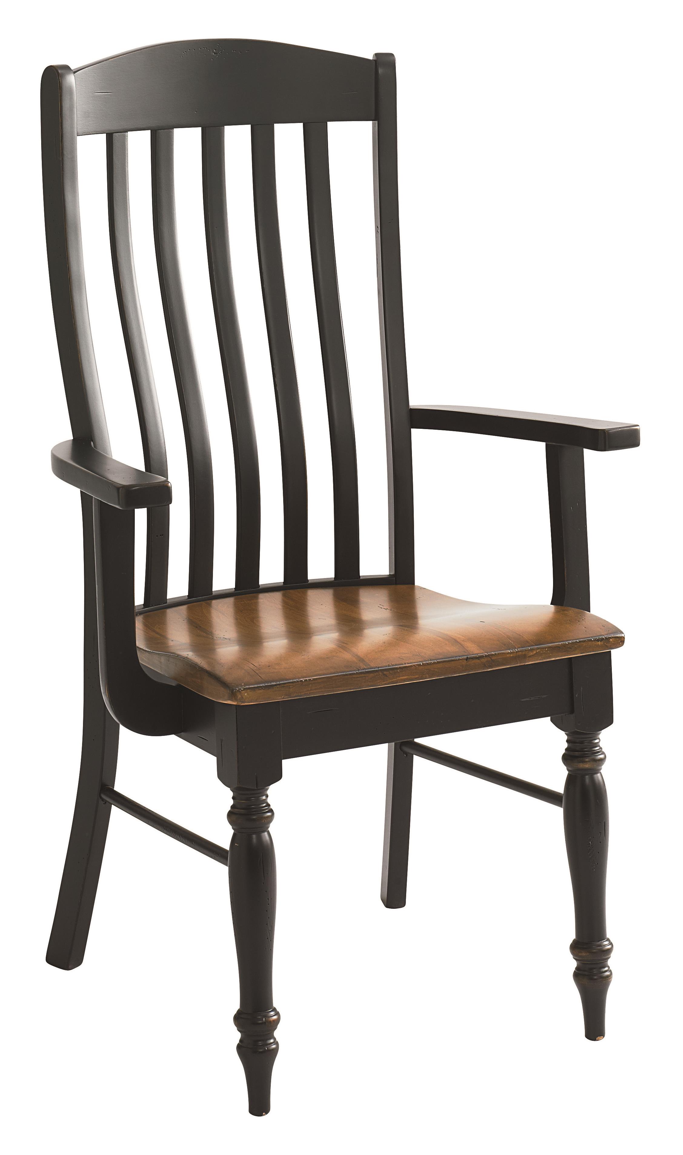 Bassett Bench Made Maple Henry Arm Chair with Classic Slat Back Find